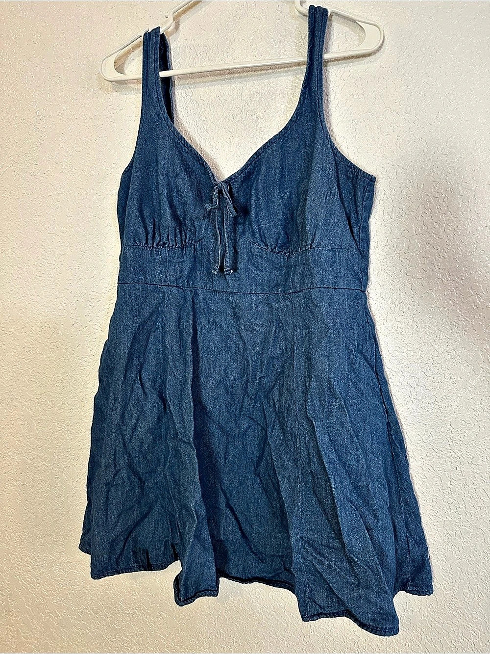 Old Navy Fit & Flare Denim Mini Dress Blue Large